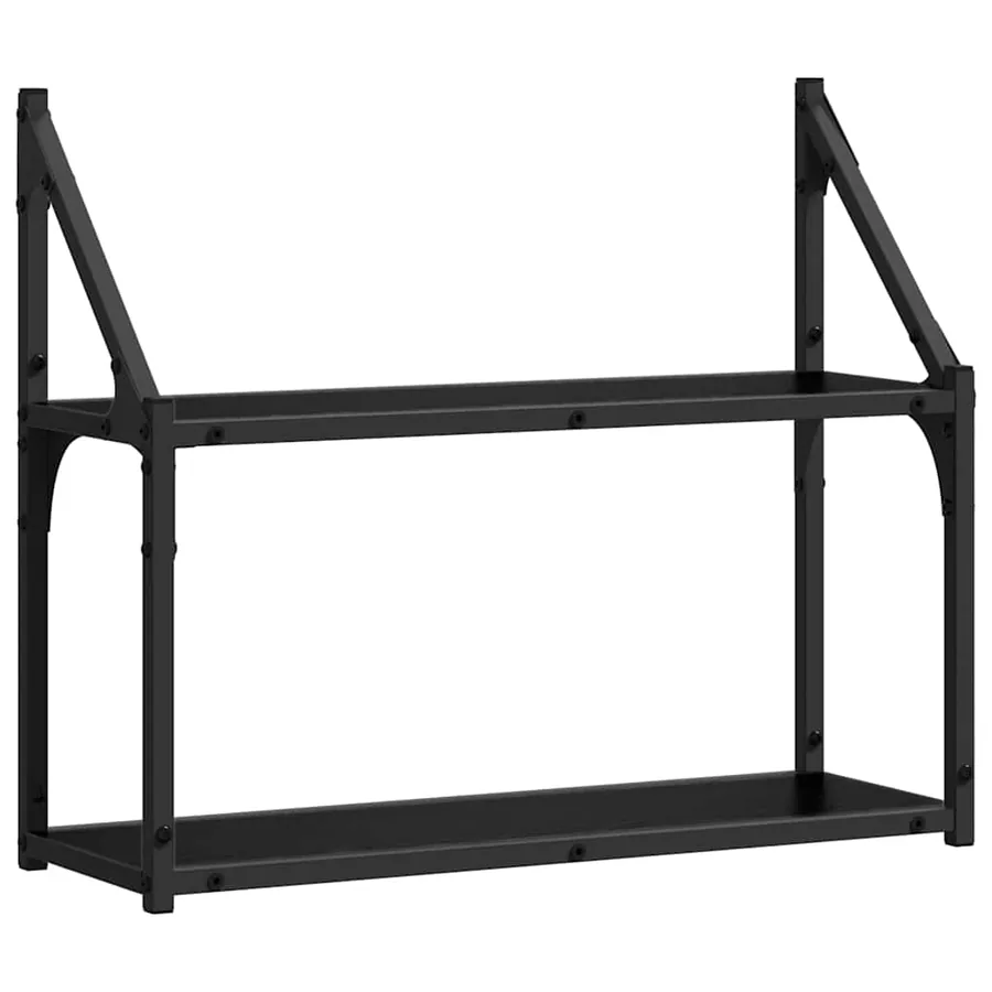Étagère Murale Chêne noir 60 x 21 x 51 cm Bois d'ingénierie - 2