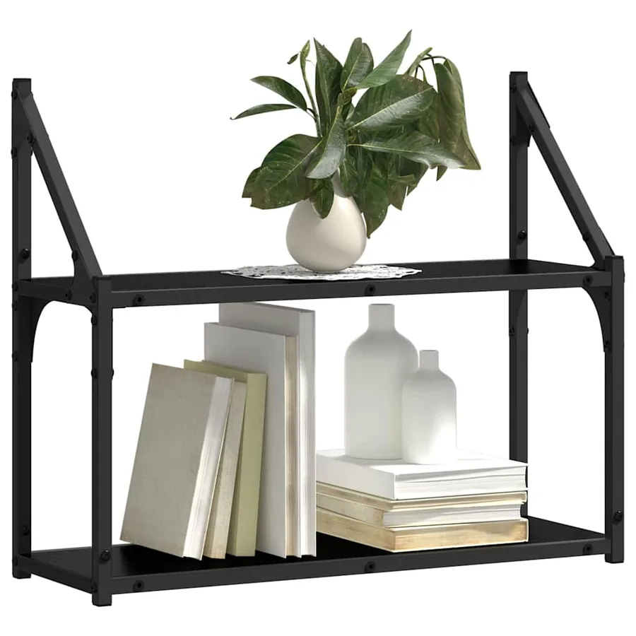 Étagère Murale Chêne noir 60 x 21 x 51 cm Bois d'ingénierie - 3