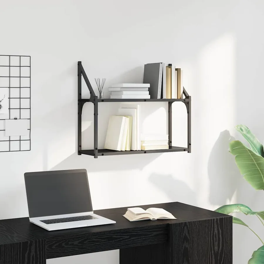 Étagère Murale Chêne noir 60 x 21 x 51 cm Bois d'ingénierie - 4