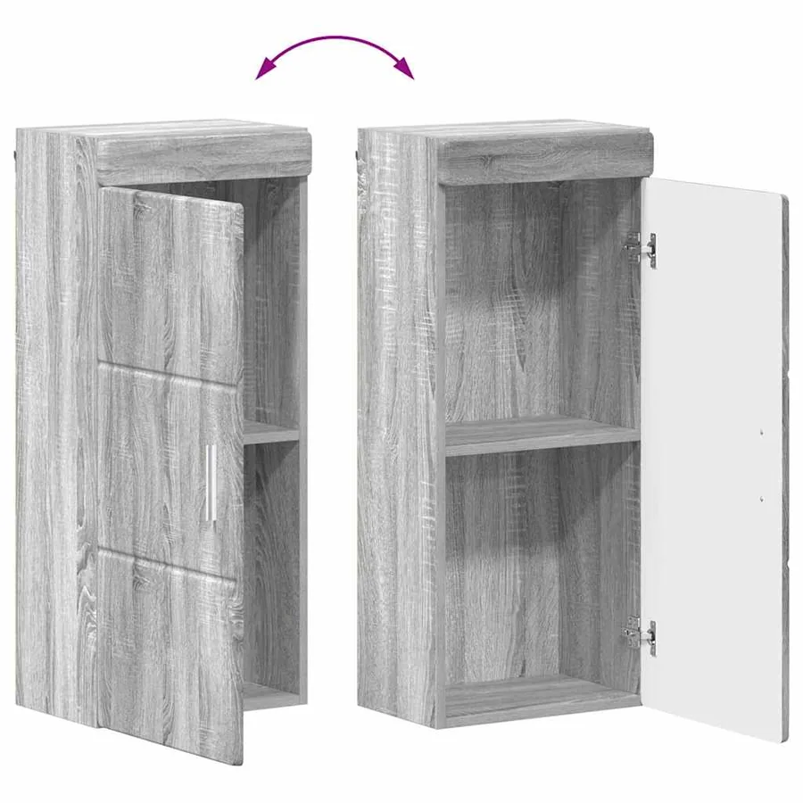 Ensemble de mobilier de salle de bain TULUM 4 pcs Gris Sonoma - 11
