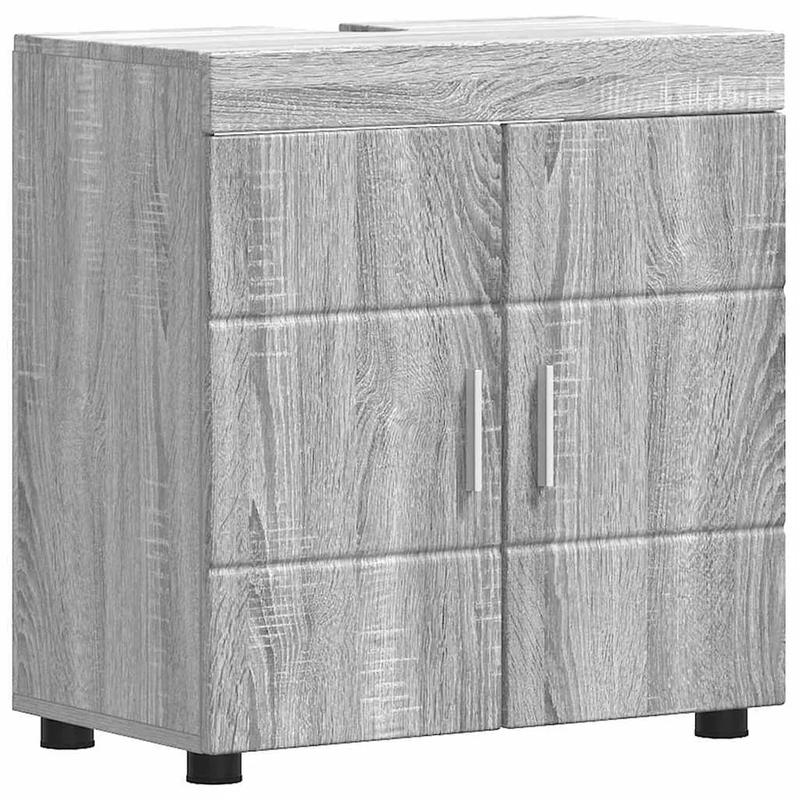 Ensemble de mobilier de salle de bain TULUM 4 pcs Gris Sonoma - 4
