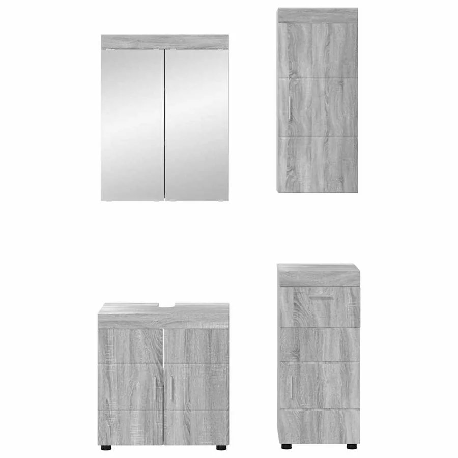 Ensemble de mobilier de salle de bain TULUM 4 pcs Gris Sonoma - 7