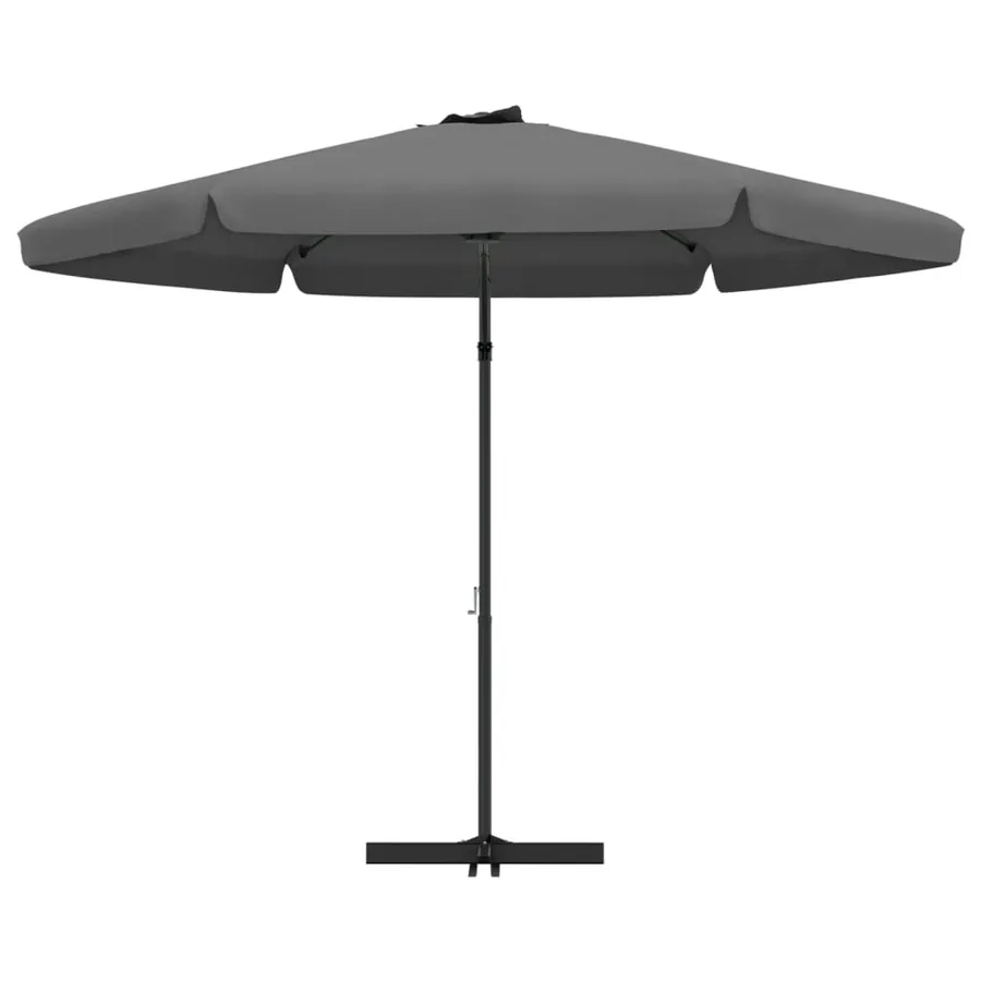 Parasol d'extérieur avec poteau en acier 300 cm Anthracite - 4