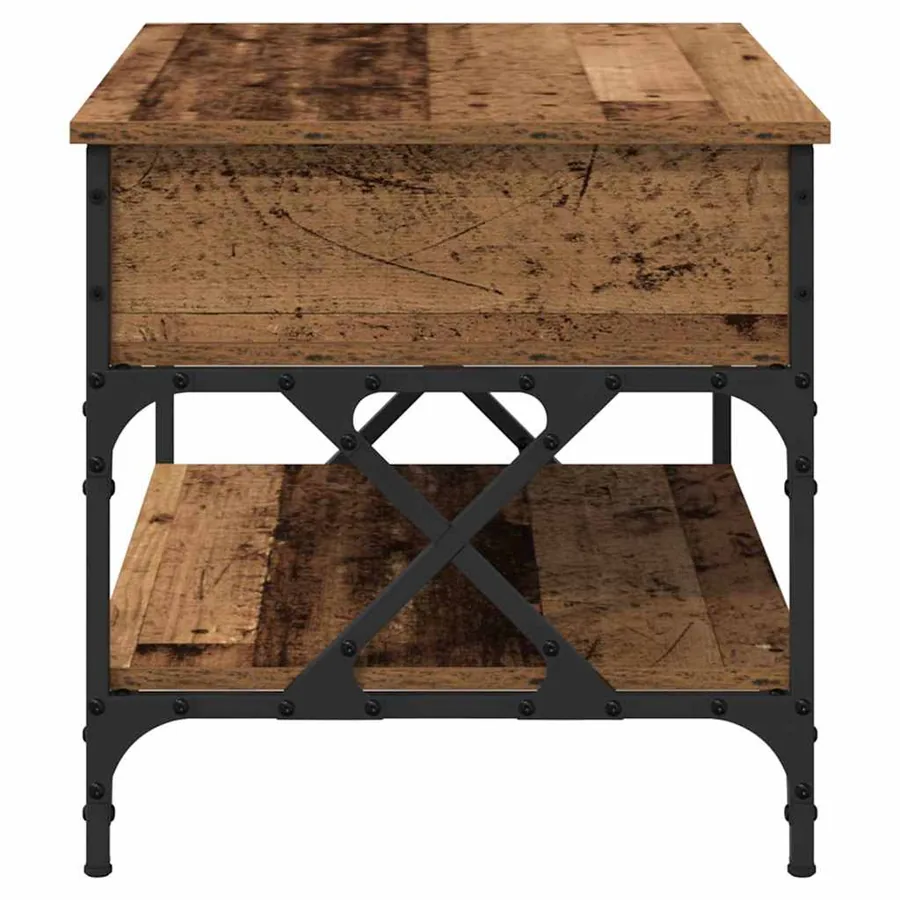 Table basse Bois Ancien 70x50x50cm Bois d'ingénierie - 7