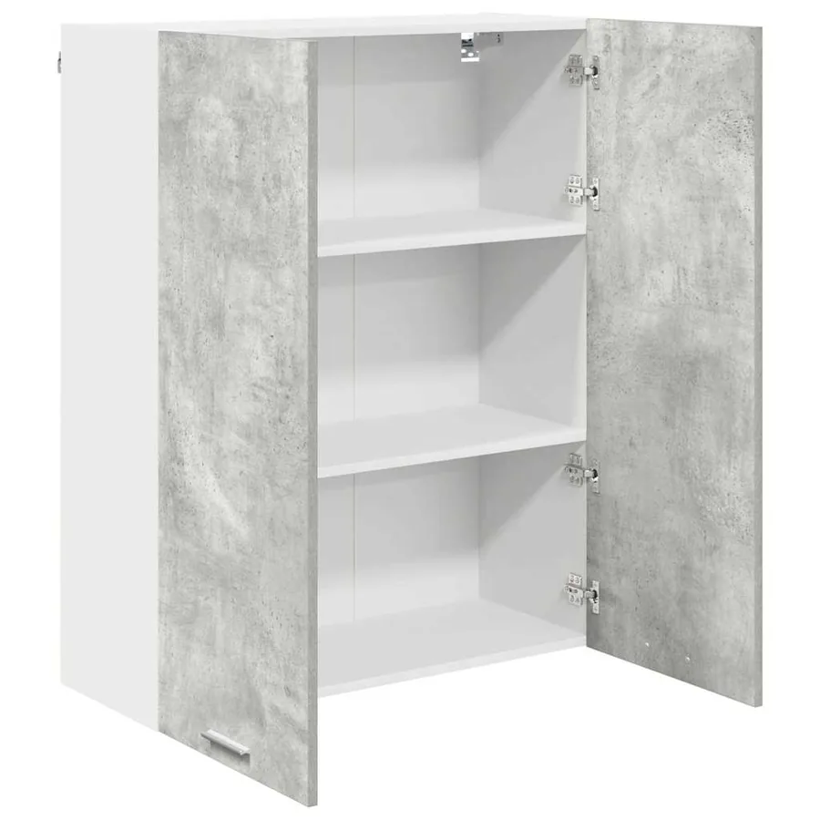 Armoire suspendue Gris béton 80 x 31 x 100 cm Bois d'ingénierie - 5