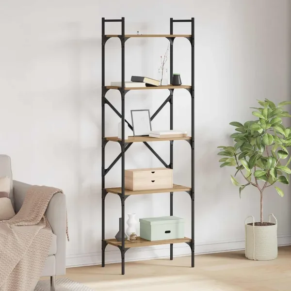 Bibliothèque 5 niveaux 56 x 32 x 174 cm Bois d'ingénierie