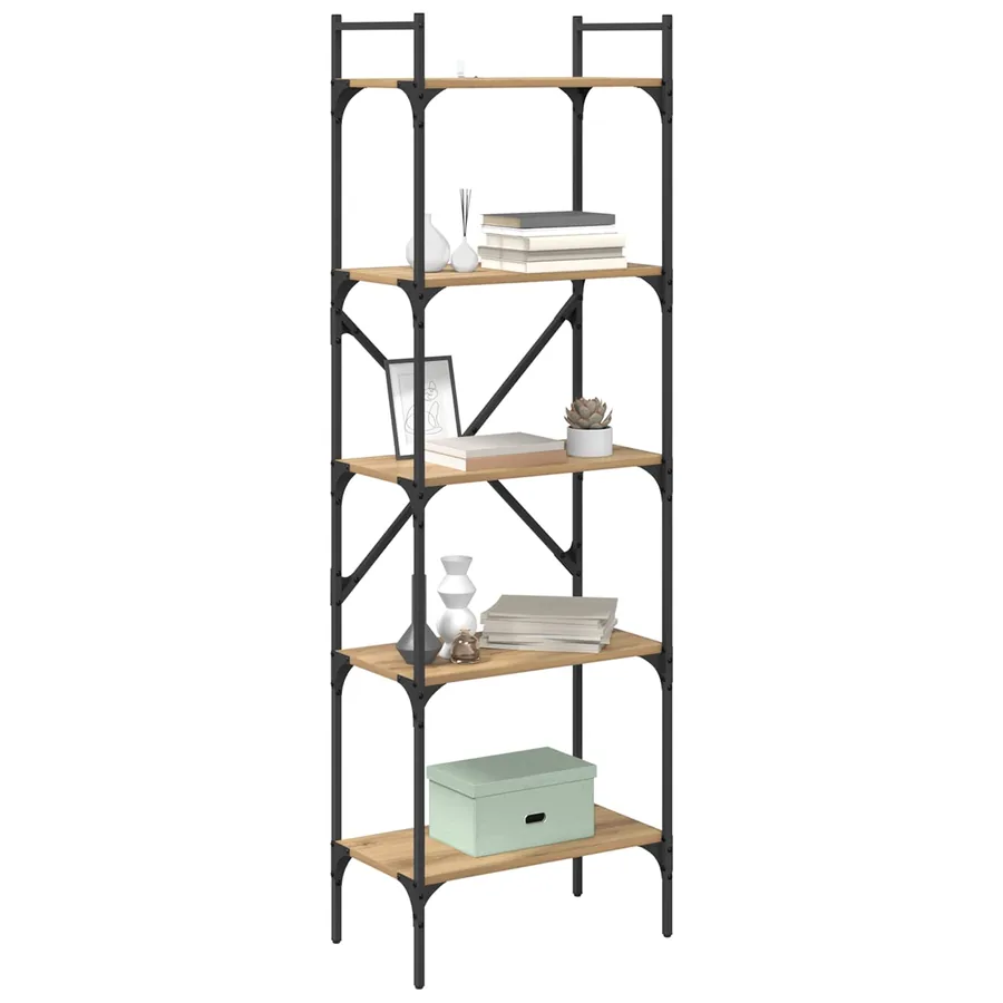 Bibliothèque 5 niveaux 56 x 32 x 174 cm Bois d'ingénierie - 3