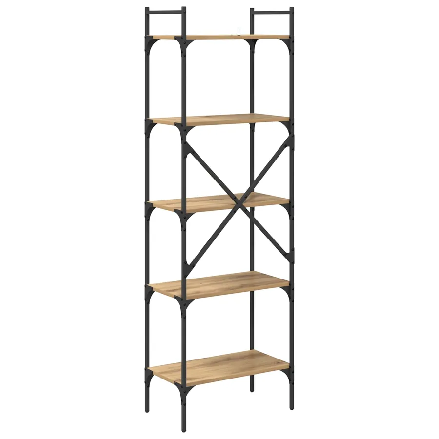 Bibliothèque 5 niveaux 56 x 32 x 174 cm Bois d'ingénierie - 7