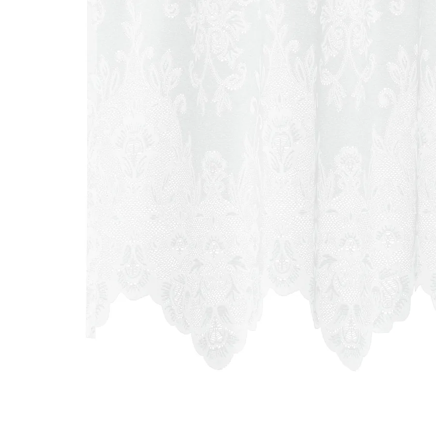 Rideau en Dentelle Floral Blanc 220 x 300 cm Polyester - 5