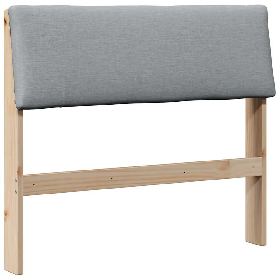Tête de lit capitonnée Gris clair 90 cm Pin massif - 2