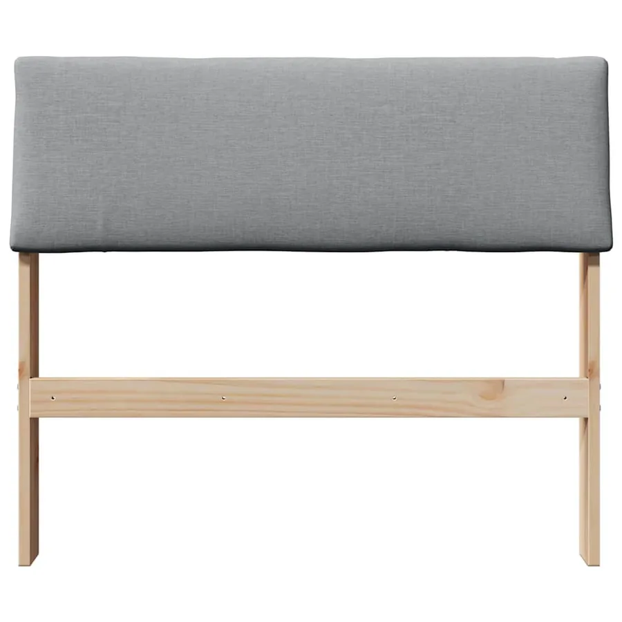 Tête de lit capitonnée Gris clair 90 cm Pin massif - 4
