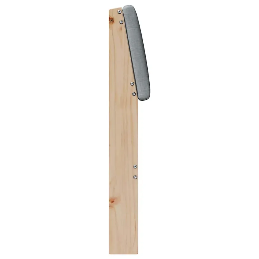 Tête de lit capitonnée Gris clair 90 cm Pin massif - 5