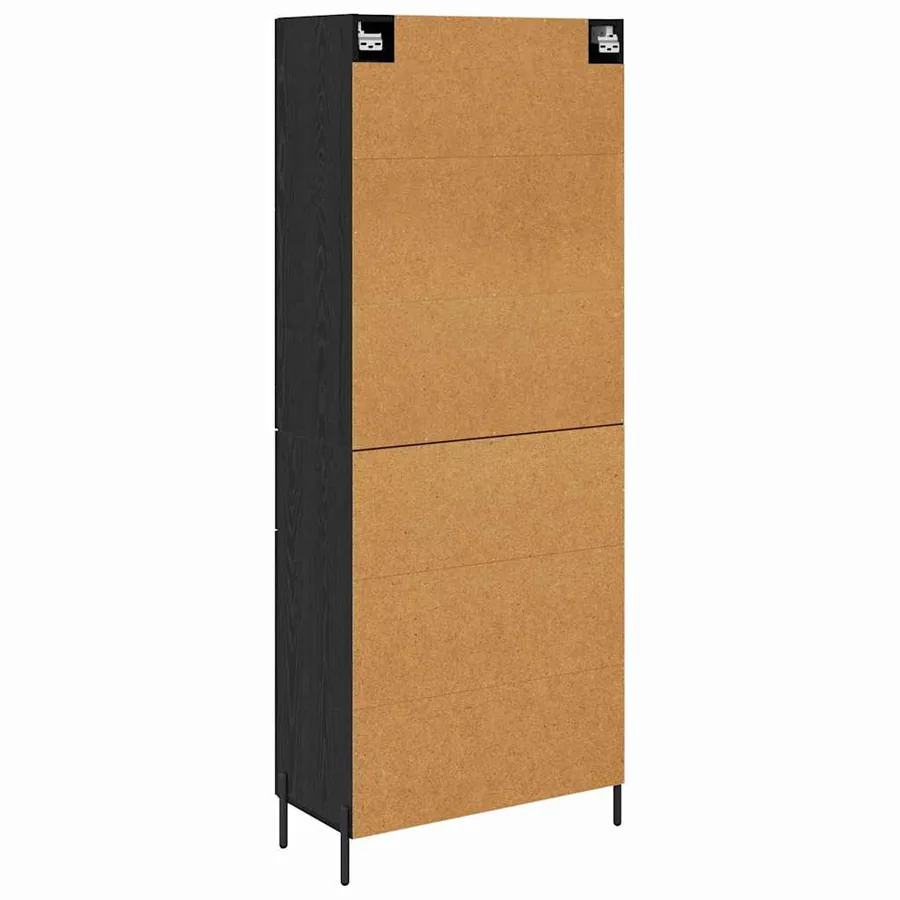 Haut Armoire avec tiroir 2 pcs Chêne noir Bois d'ingénierie - 10