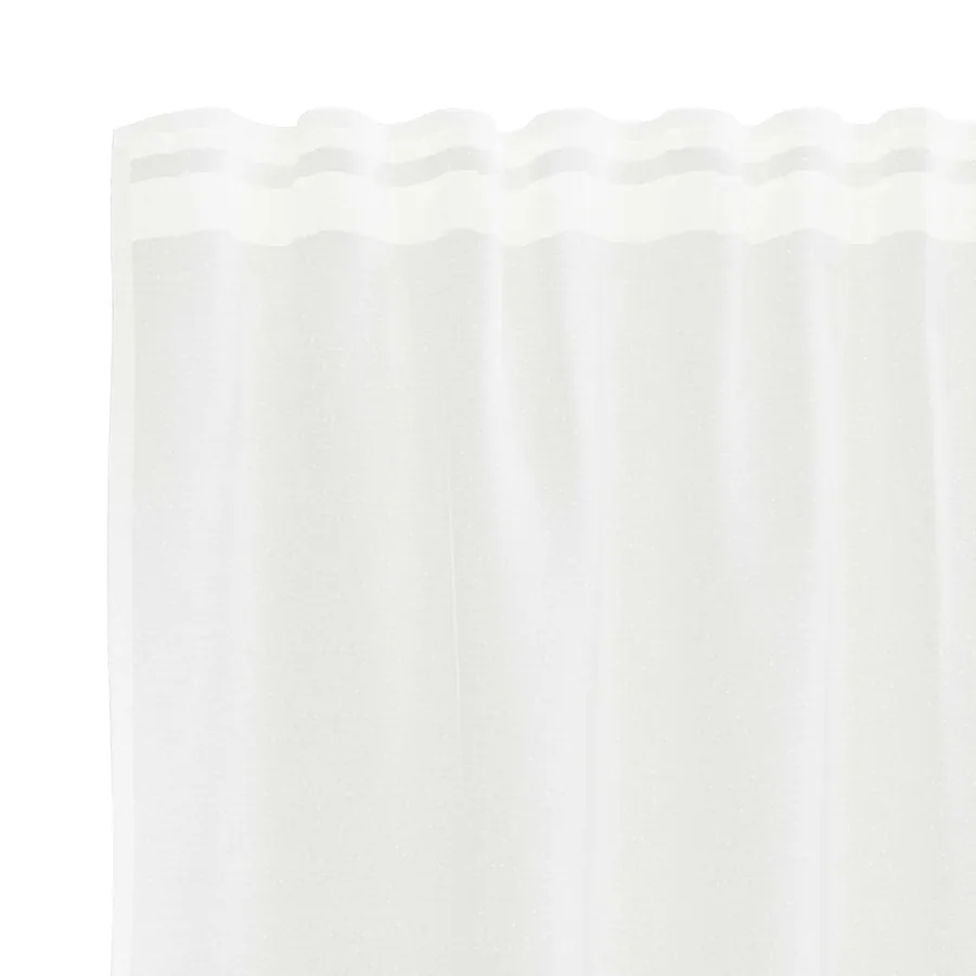Rideau en Dentelle Floral Blanc 100 x 150 cm Polyester - 4
