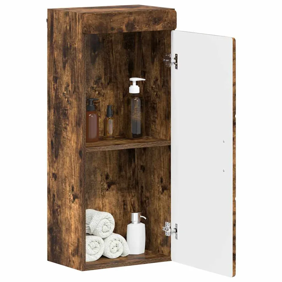Armoire murale de salle de bain avec étagère TULUM Chêne fumé - 3