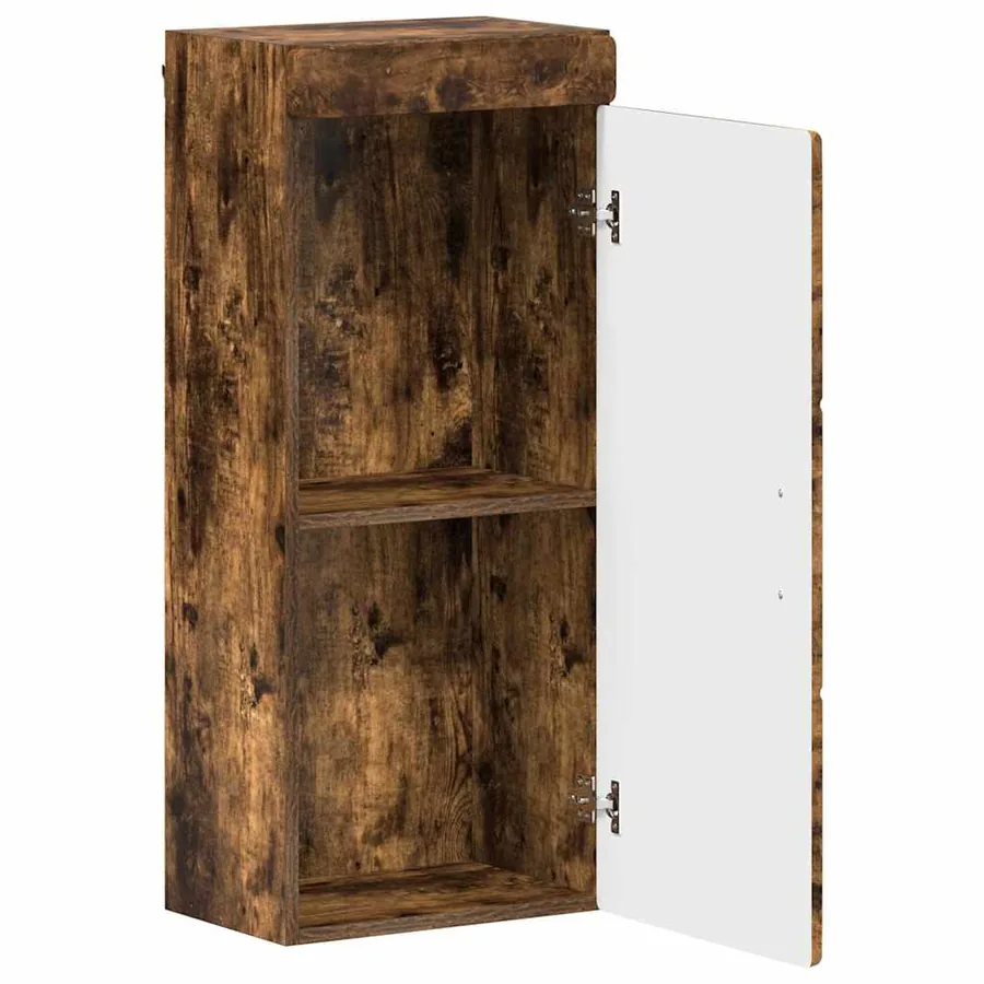 Armoire murale de salle de bain avec étagère TULUM Chêne fumé - 5