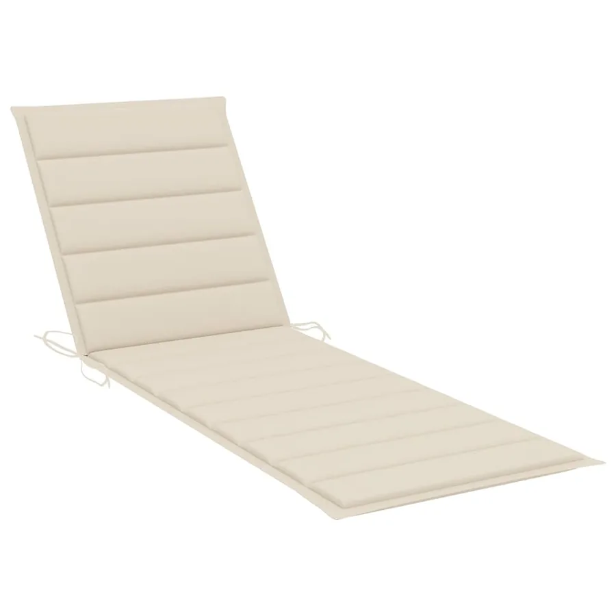 Chaise longue de jardin avec table et coussin Bois d'acacia - 8
