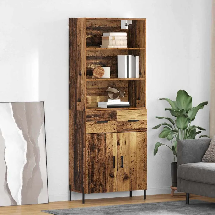 Haut Armoire Bois Ancien 69,5 x 32,5 x 180 cm Bois d'ingénierie