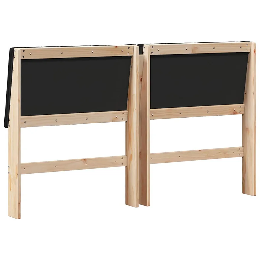 Tête de lit capitonnée Noir 160 cm Pin massif - 6