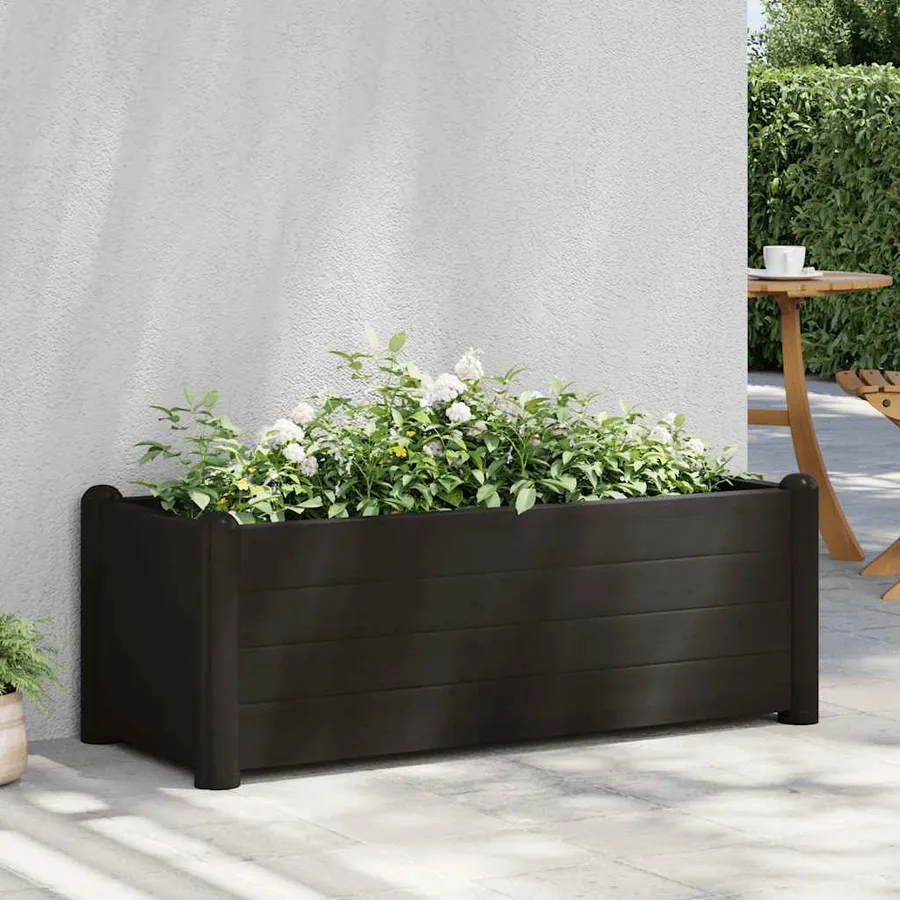 Lit surélevé de jardin PP Anthracite 100x43x35 cm