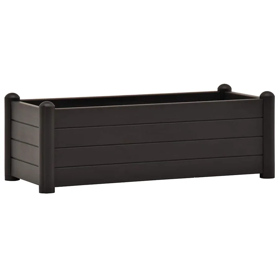 Lit surélevé de jardin PP Anthracite 100x43x35 cm - 2