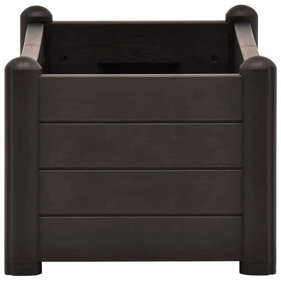 Lit surélevé de jardin PP Anthracite 100x43x35 cm - 4