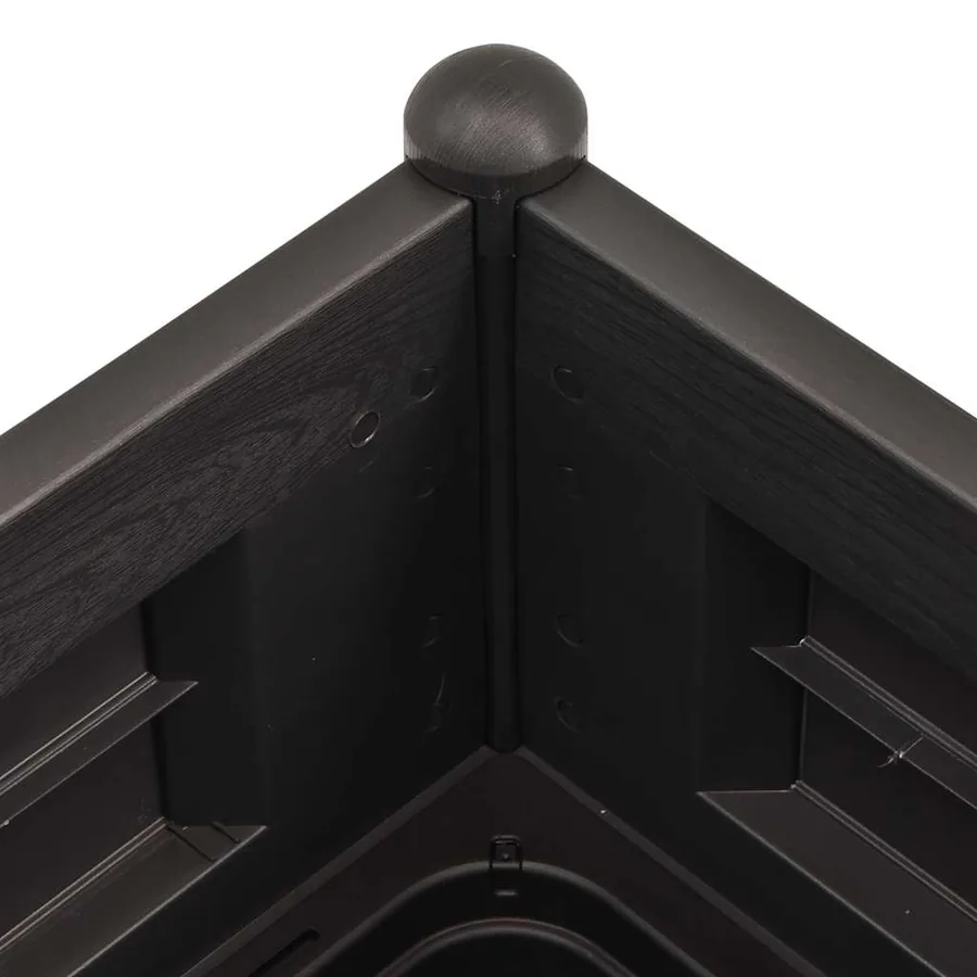 Lit surélevé de jardin PP Anthracite 100x43x35 cm - 5