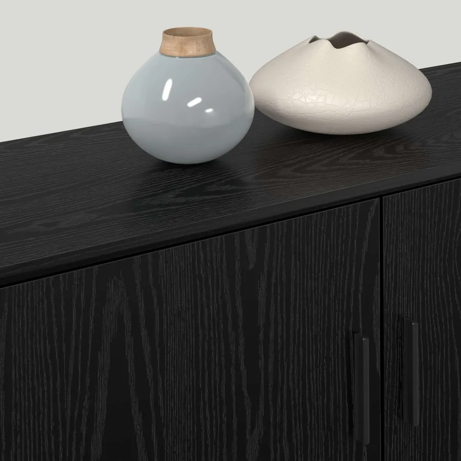 Ensemble de meuble TV mural 2 pcs Chêne noir 100 x 34,5 x 40 cm - 4