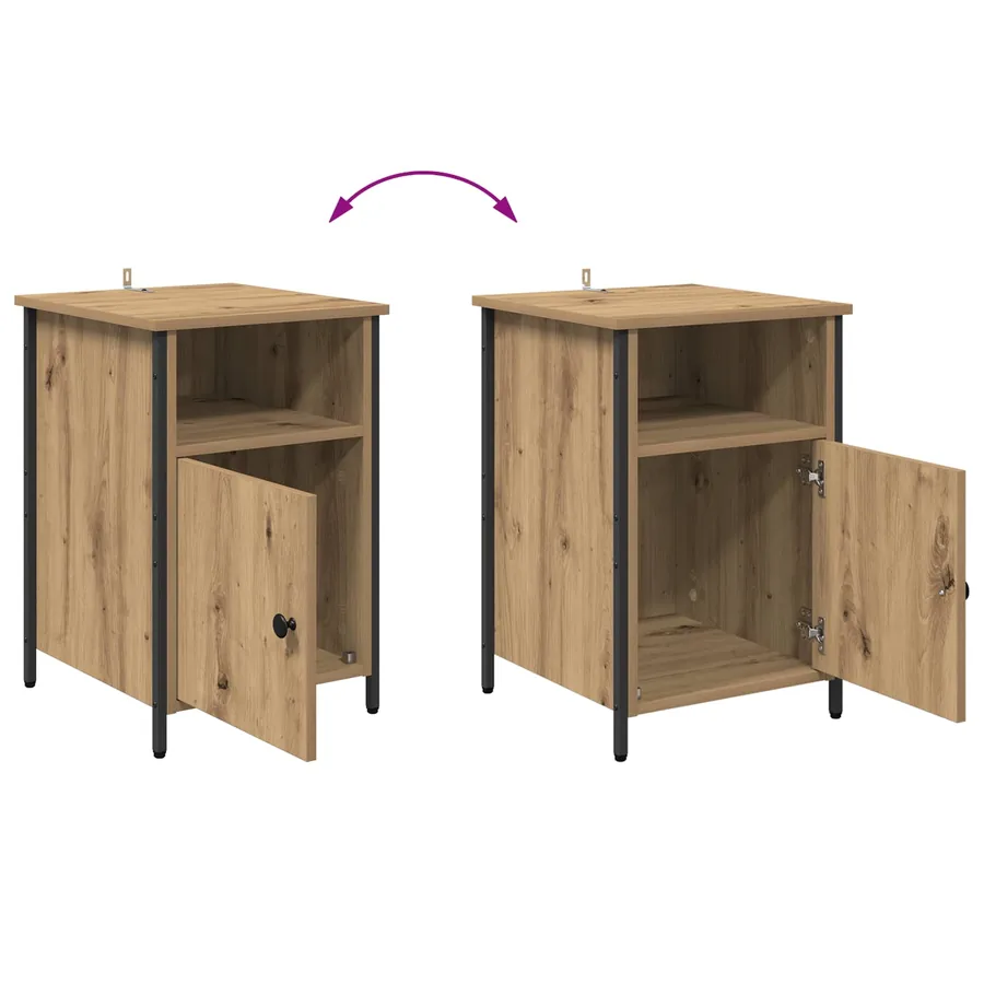 Cabinet de chevet Chêne artisanal 40 x 42 x 60 cm - 12