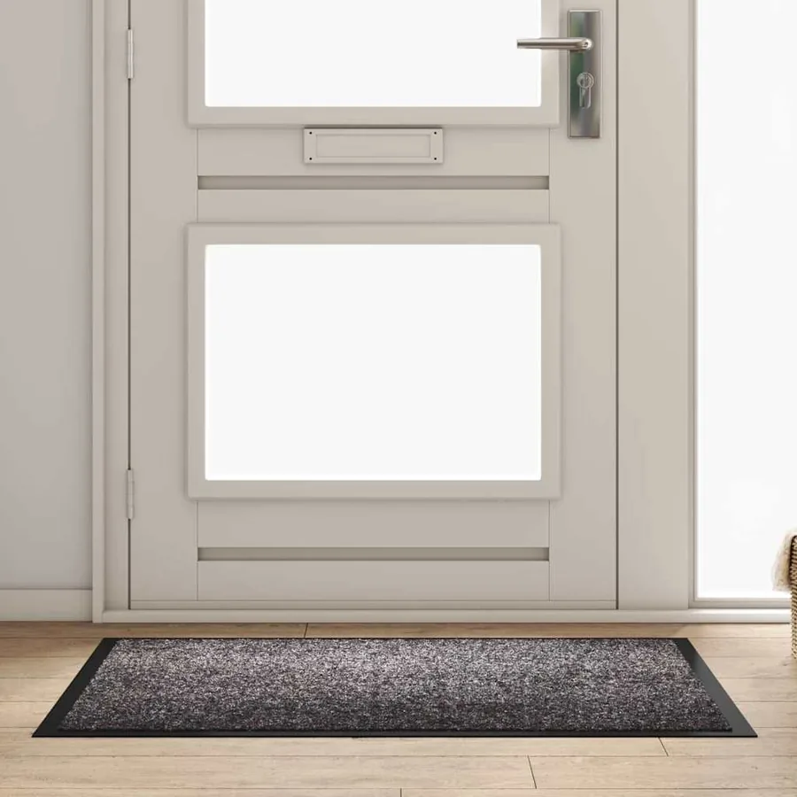 Tapis de porte Gris clair 60 x 40 x 1.2 cm Tissu en teddy