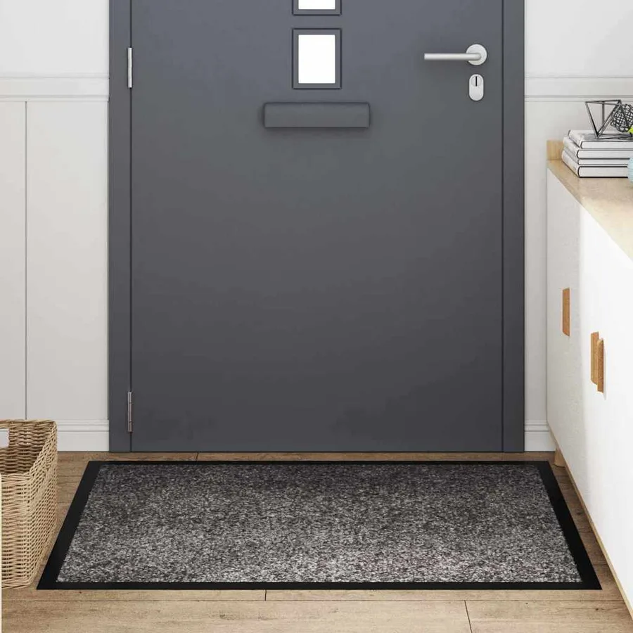 Tapis de porte Gris clair 60 x 40 x 1.2 cm Tissu en teddy - 3