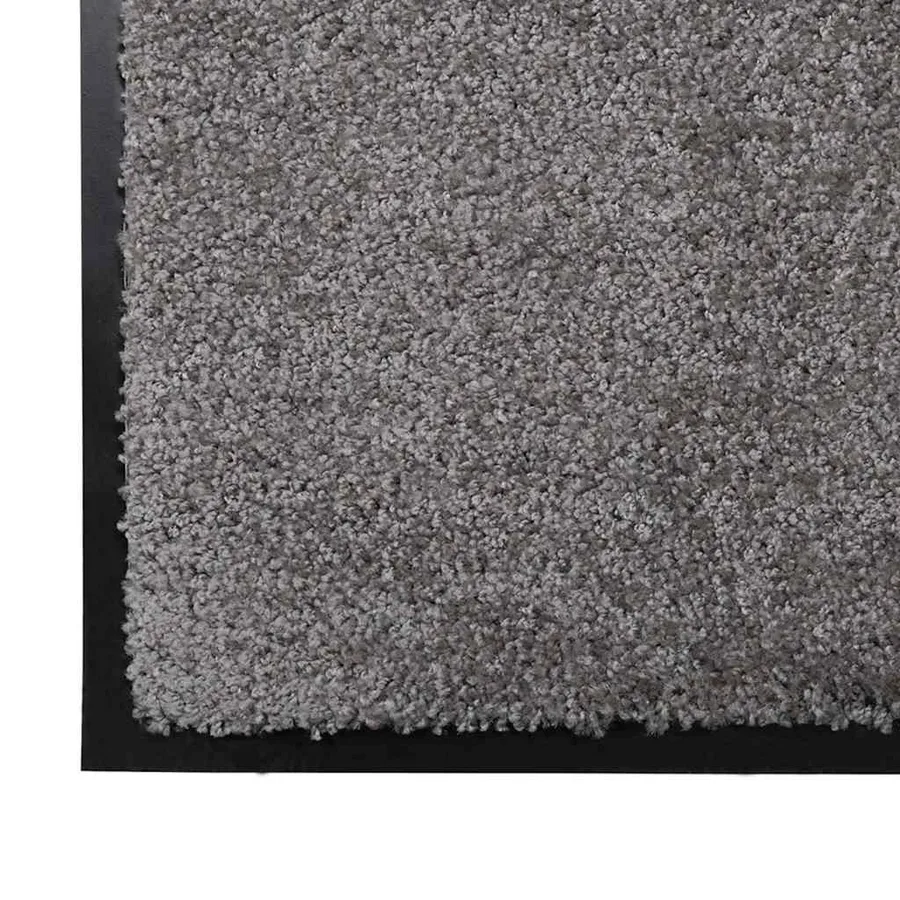 Tapis de porte Gris clair 60 x 40 x 1.2 cm Tissu en teddy - 4