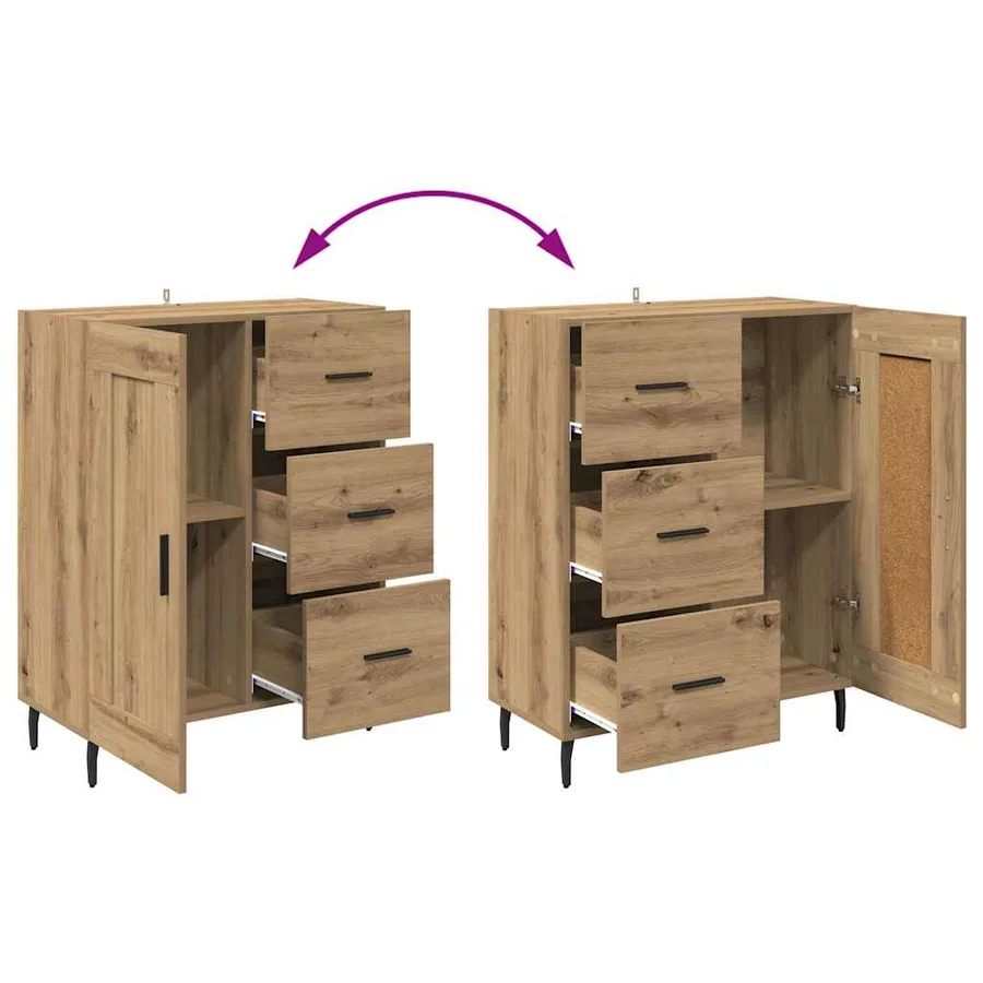 Haut Armoire 2 pcs Chêne artisanal 69,5 x 32,5 x 180 cm - 12
