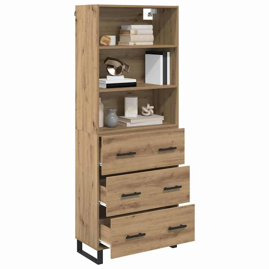 Haut Armoire 2 pcs Chêne artisanal 69,5 x 32,5 x 180 cm - 3