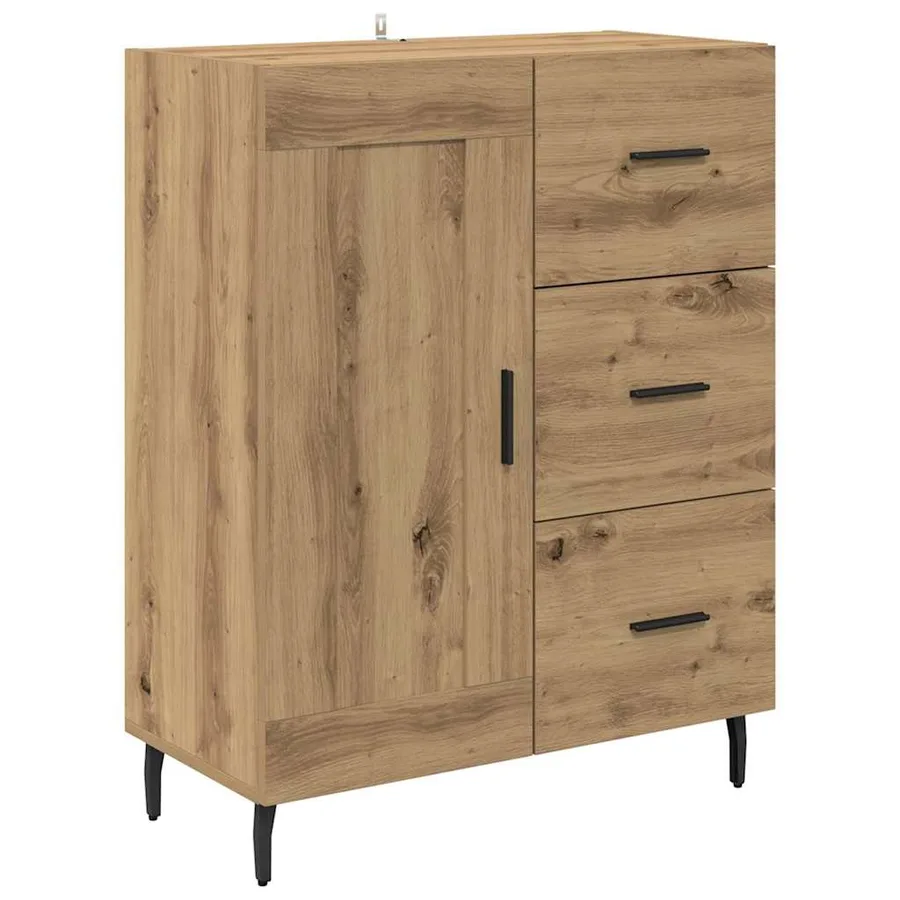 Haut Armoire 2 pcs Chêne artisanal 69,5 x 32,5 x 180 cm - 6