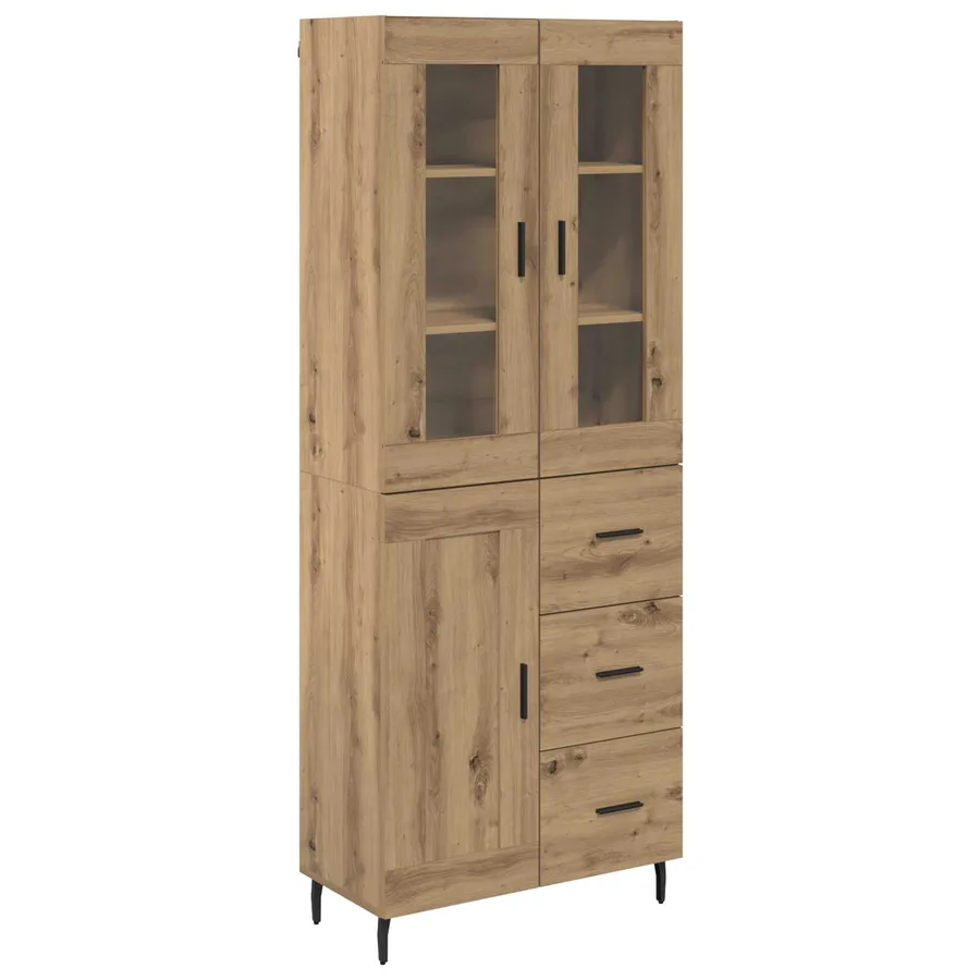 Haut Armoire 2 pcs Chêne artisanal 69,5 x 34 x 180 cm - 2