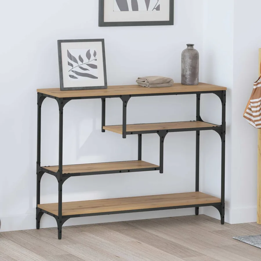 Table console Chêne artisanal 100 x 30 x 75 cm