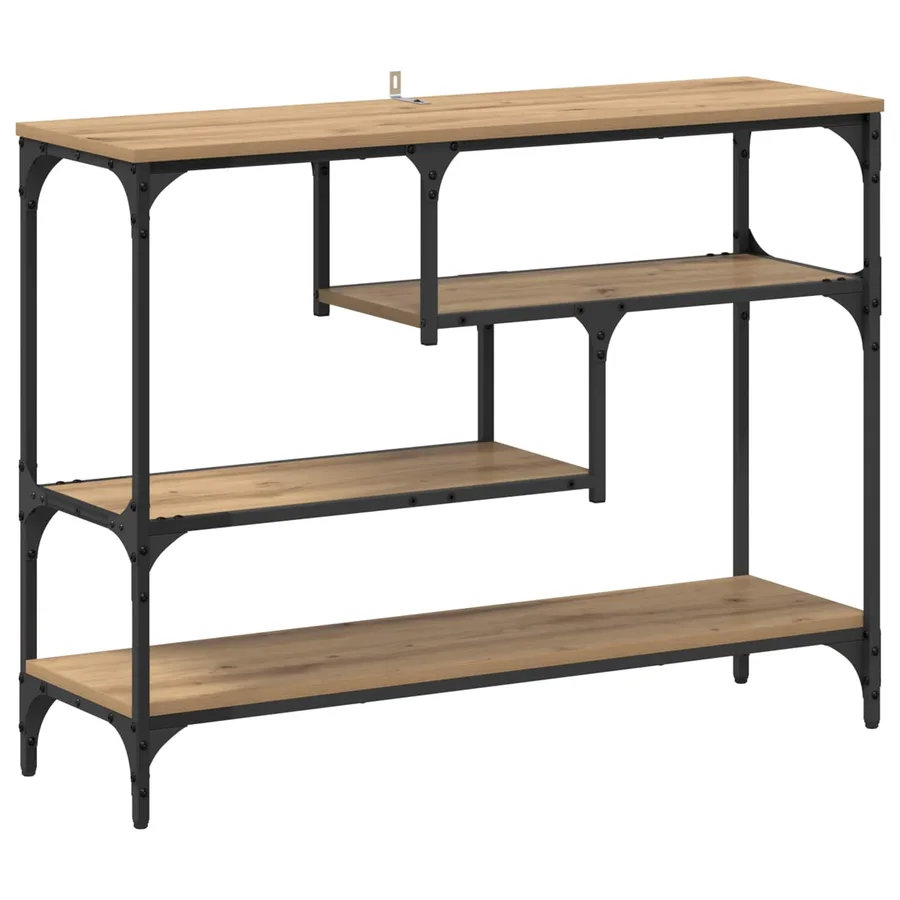 Table console Chêne artisanal 100 x 30 x 75 cm - 2