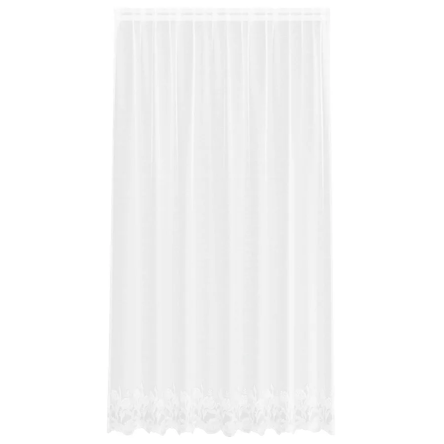 Rideau en Dentelle Floral Blanc 245 x 200 cm Polyester - 2