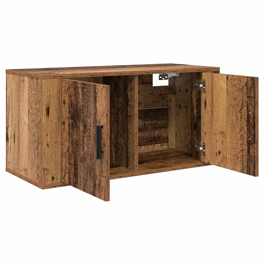 Meuble TV mural Bois ancien 80 x 34,5 x 40 cm Bois d'ingénierie - 2