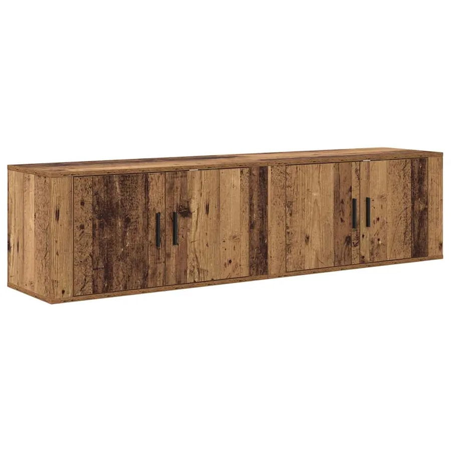 Ensemble de meuble TV mural 2 pcs Bois Ancien 80 x 34,5 x 40 cm - 7