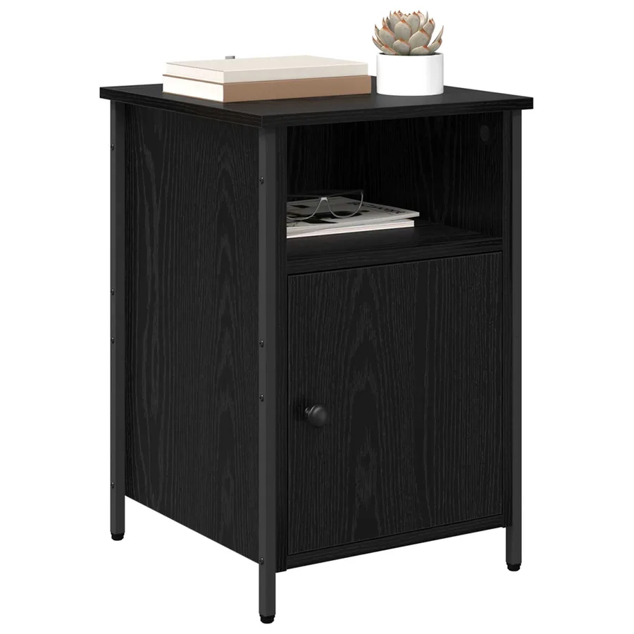 Cabinet de chevet Chêne noir 40 x 42 x 60 cm Bois d'ingénierie - 3
