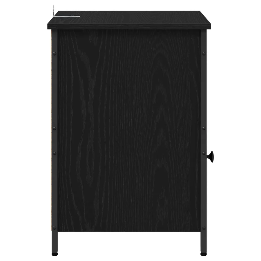 Cabinet de chevet Chêne noir 40 x 42 x 60 cm Bois d'ingénierie - 7