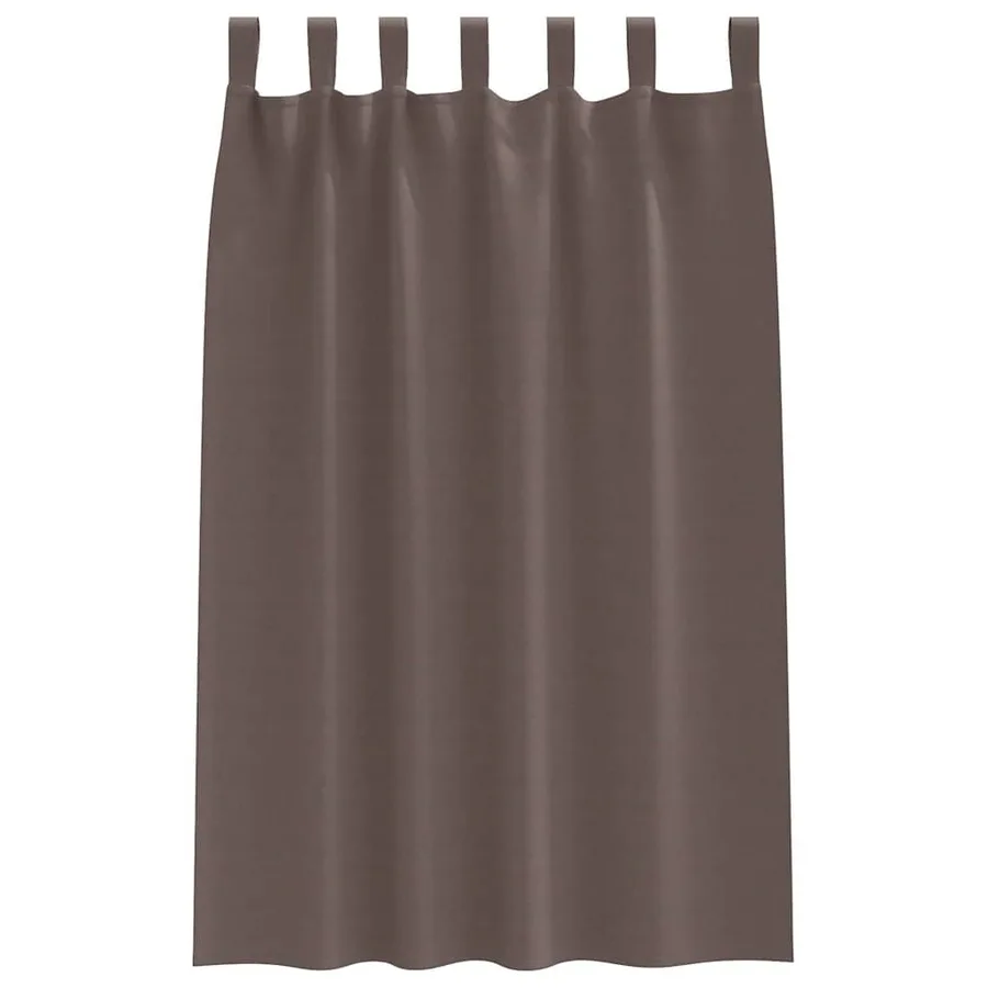 Rideaux occultants avec anneaux 2 pcs Marron foncé 175 x 140 cm - 4