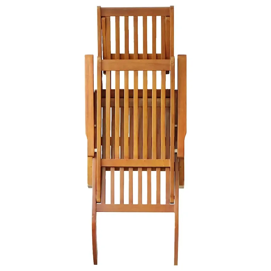Chaise de terrasse avec repose-pied Bois d'acacia solide - 2
