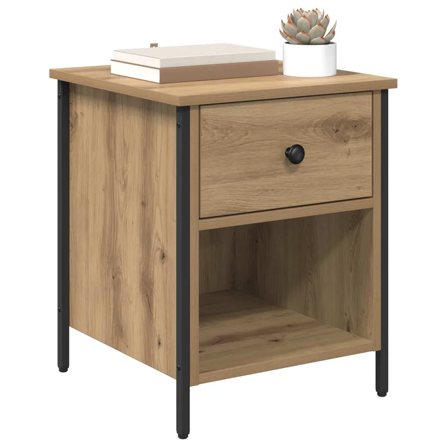 Cabinet de chevet Chêne artisanal 40 x 42 x 50 cm - 3