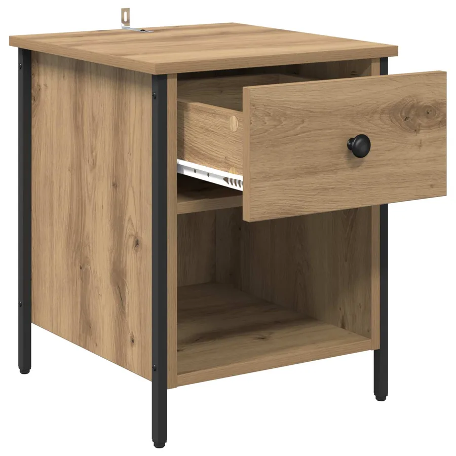 Cabinet de chevet Chêne artisanal 40 x 42 x 50 cm - 5