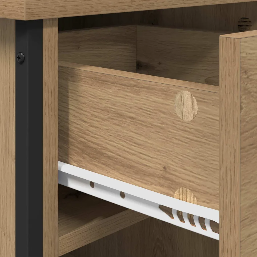 Cabinet de chevet Chêne artisanal 40 x 42 x 50 cm - 9