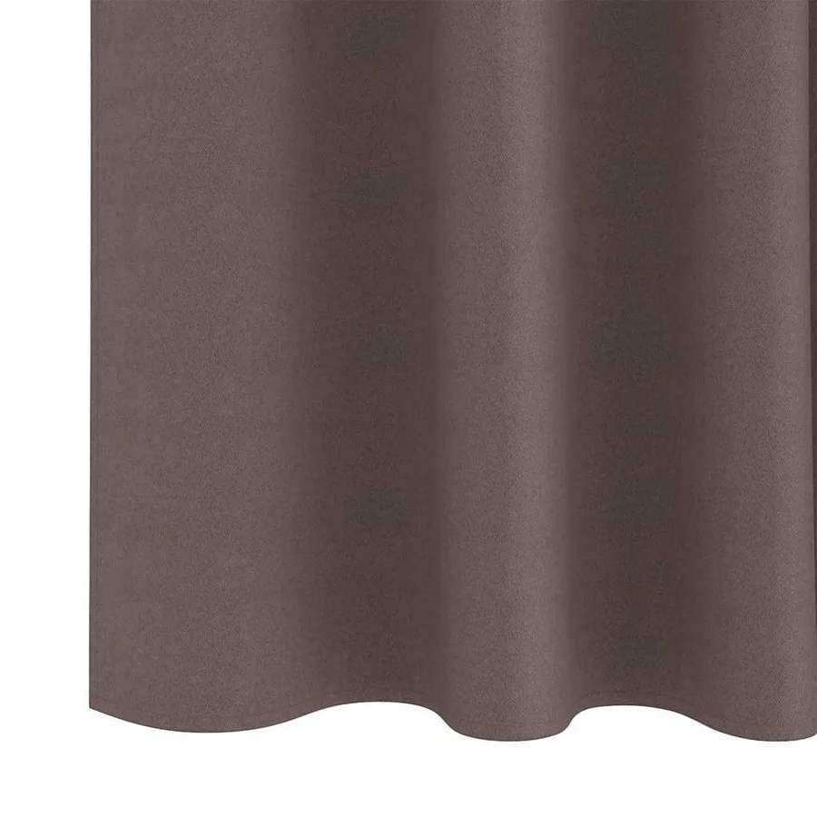 Rideaux occultants avec anneaux 2 pcs Marron foncé 260 x 140 cm - 6