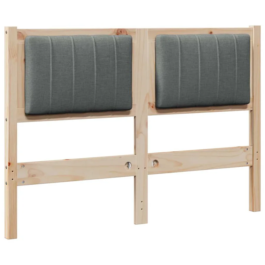 Tête de lit capitonnée Marron 120 cm Pin massif - 2
